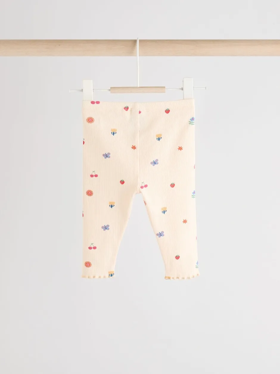 Tops|Tops|Next - 2 -delige babyset van top en legging (0mnd -2jr) Roomkleurig met vrolijke figuurtjes