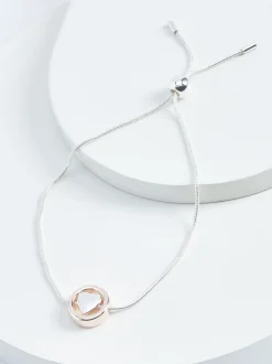 Sieraden*Next Roségoudkleurig/zilverkleurig - Doorgetrokken armband met hartjes