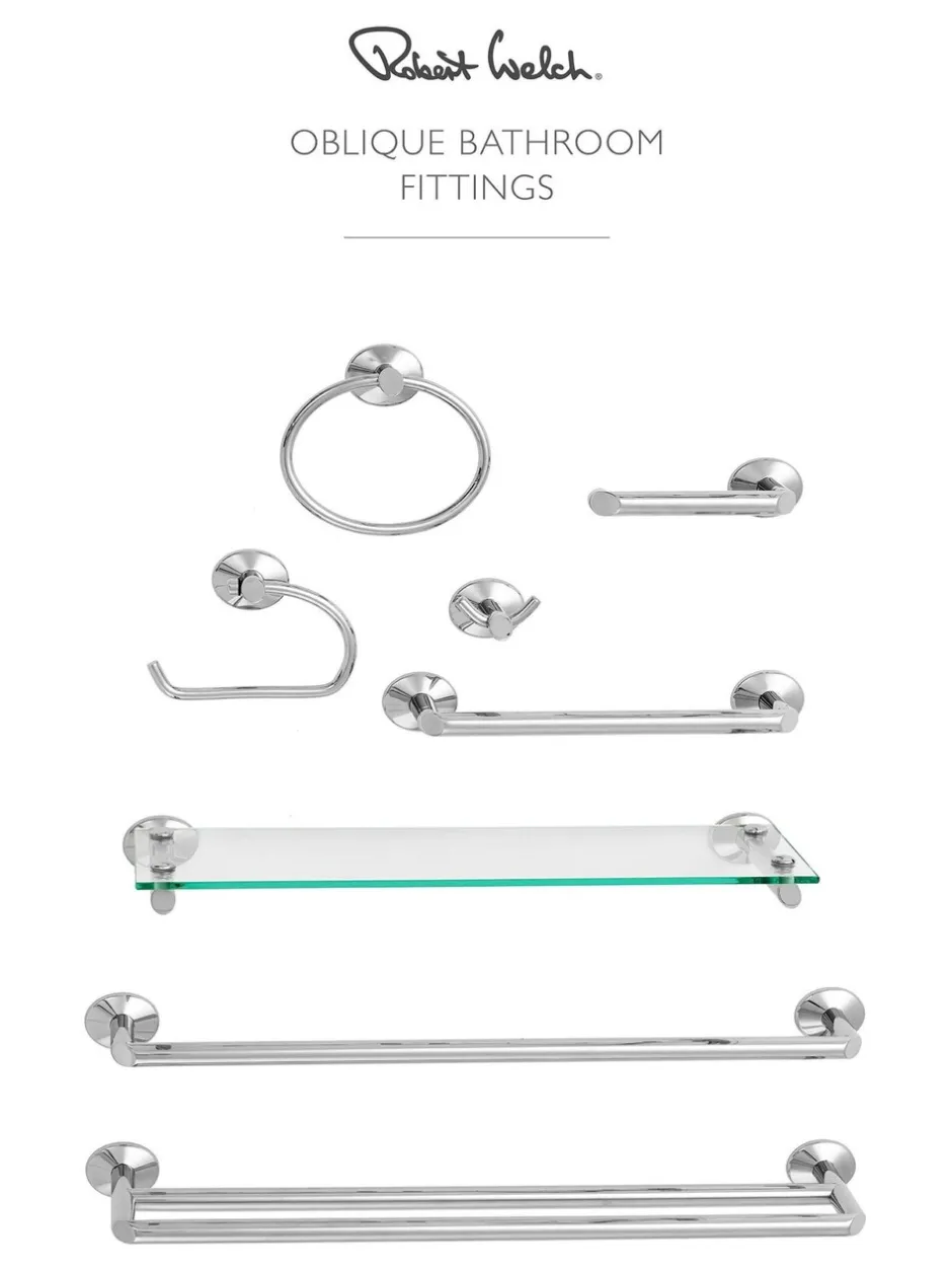 Badkameraccessoires*Robert Welch Rovert Welch Oblique dubbele handdoekrail