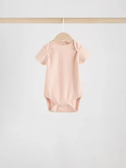 Rompertjes En Hemdjes|Next Roze - 5 Babyrompertjes met korte mouwen