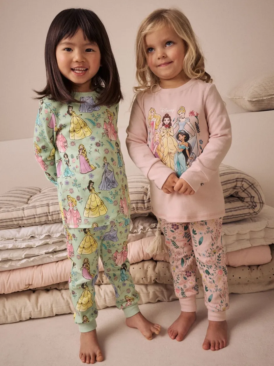 Nachtkleding En Pyjama's|Pyjama's|Next Roze - 100% katoenen Disney prinses knusse pyjama's met lange mouwen verpakking van 2 (9mnd - 10 jr)