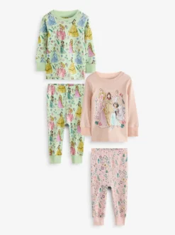 Nachtkleding En Pyjama's|Pyjama's|Next Roze - 100% katoenen Disney prinses knusse pyjama's met lange mouwen verpakking van 2 (9mnd - 10 jr)