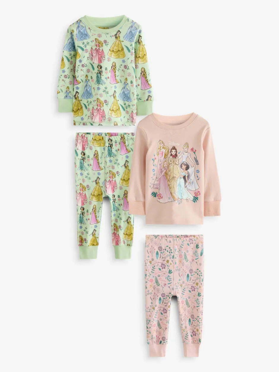 Nachtkleding En Pyjama's|Pyjama's|Next Roze - 100% katoenen Disney prinses knusse pyjama's met lange mouwen verpakking van 2 (9mnd - 10 jr)