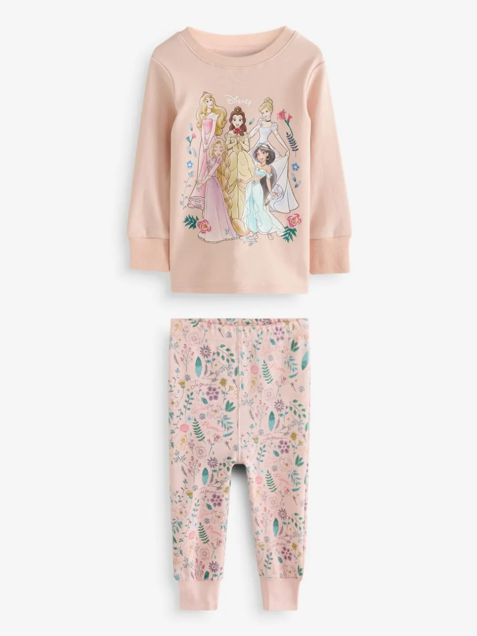 Nachtkleding En Pyjama's|Pyjama's|Next Roze - 100% katoenen Disney prinses knusse pyjama's met lange mouwen verpakking van 2 (9mnd - 10 jr)