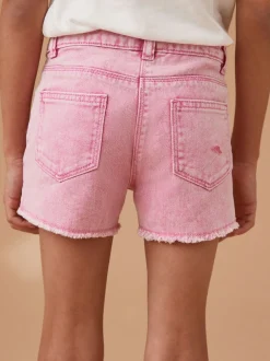 Shorts En Rokken*Next - 100% katoenen shorts met gerafelde rand (3-16jr) Roze