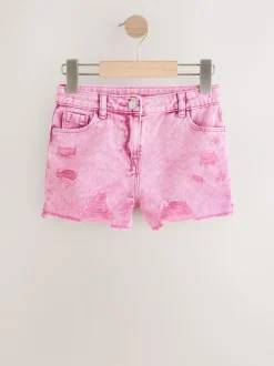 Shorts En Rokken*Next - 100% katoenen shorts met gerafelde rand (3-16jr) Roze