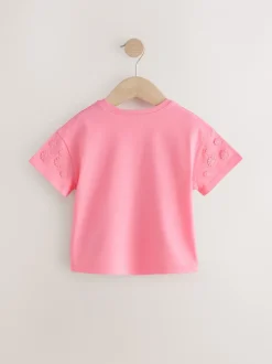 T-Shirts|Next Roze - 100% katoenen T-shirt met korte mouwen en madeliefjesprint (3mnd -7jr)