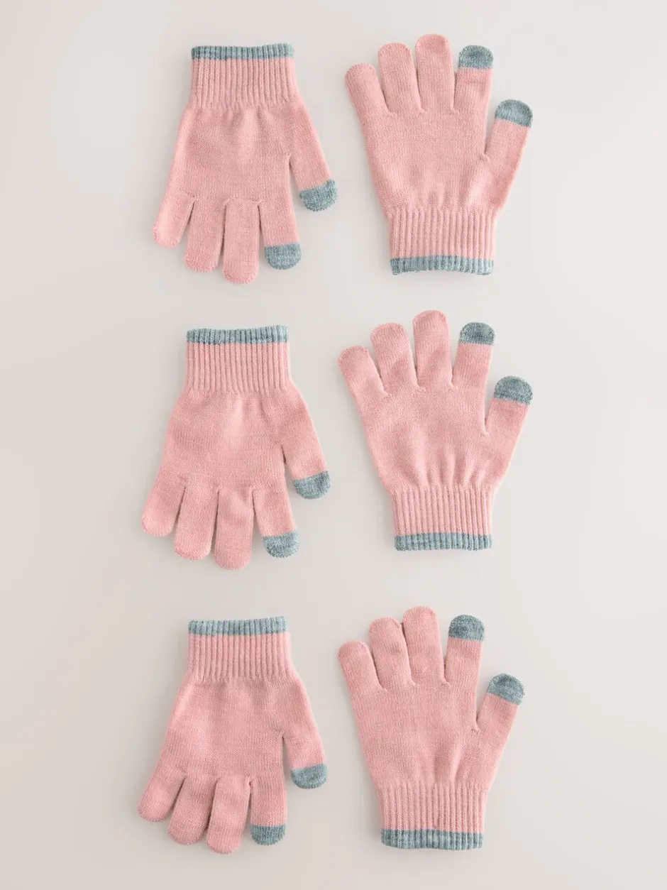 Mutsen, Handschoenen En Sjaals|Schoolkleding|Next - 3 paar magic handschoenen (3-16jaar) Roze