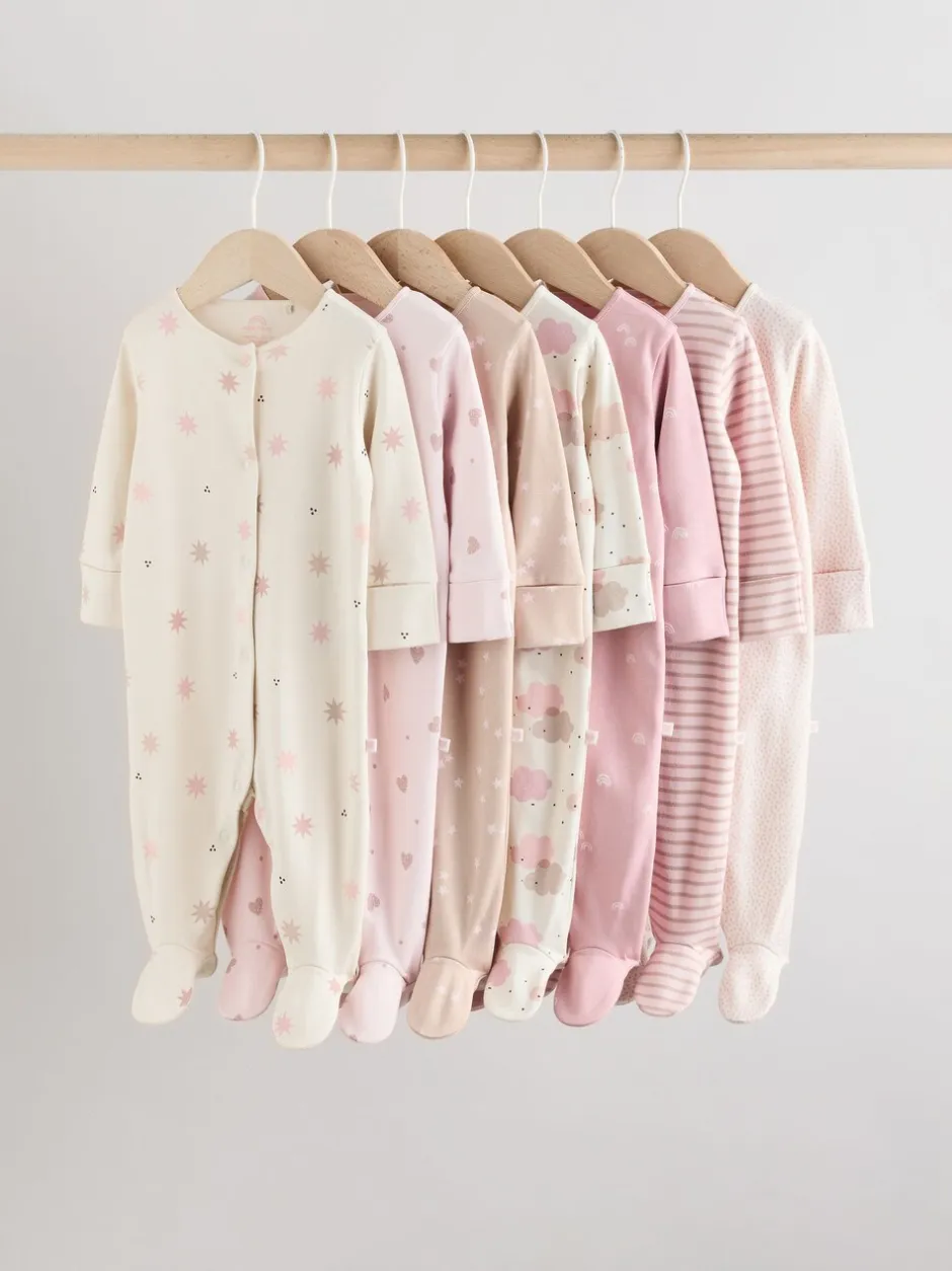 Babypakjes En Babypyjama's*Next Roze - 7 Pack Baby slaappakken (0mnd-3jr)