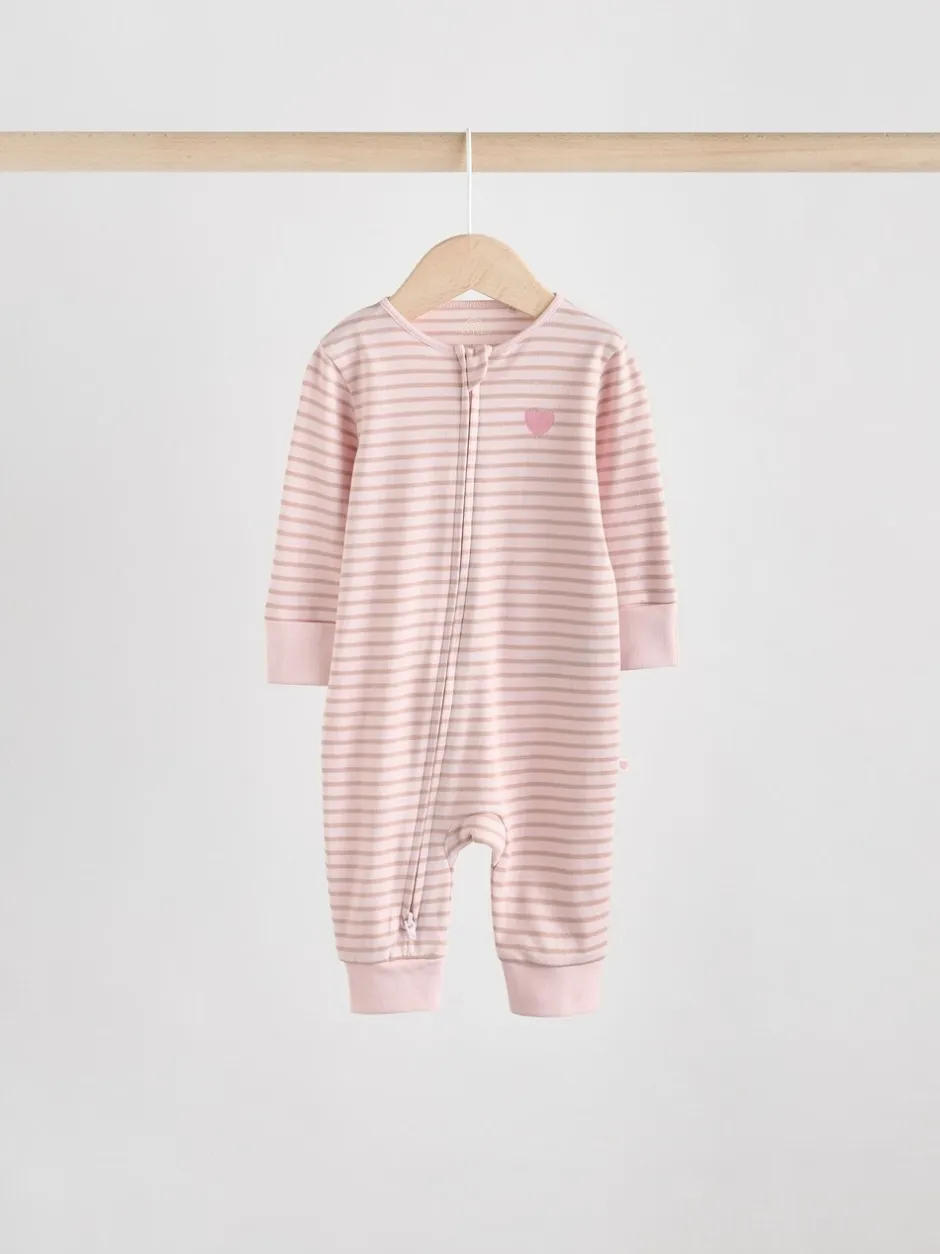 Babypakjes En Babypyjama's|Next Roze - 4 Pack Baby-pyjama's met tweewegrits (0mnd -3jr)