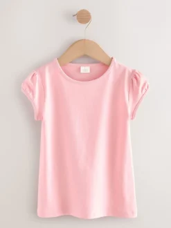 Schoolkleding|T-Shirts|Next Roze - 2 -pack T-shirts met pofmouwen (3-16jaar)