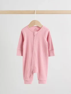 Babypakjes En Babypyjama's*Next Roze - 5 Pack Two Way Zip Baby Footless Sleepsuits (0mths-3yrs)