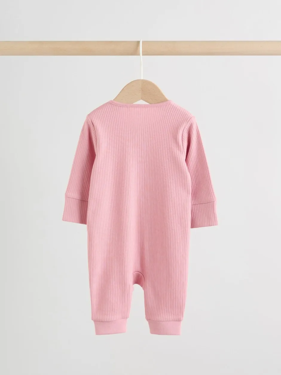 Babypakjes En Babypyjama's*Next Roze - 5 Pack Two Way Zip Baby Footless Sleepsuits (0mths-3yrs)