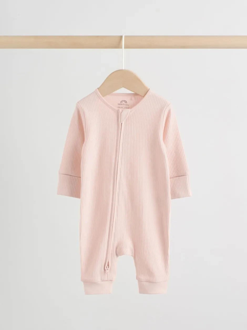 Babypakjes En Babypyjama's*Next Roze - 5 Pack Two Way Zip Baby Footless Sleepsuits (0mths-3yrs)