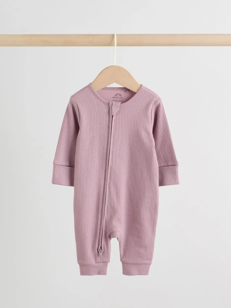 Babypakjes En Babypyjama's*Next Roze - 5 Pack Two Way Zip Baby Footless Sleepsuits (0mths-3yrs)