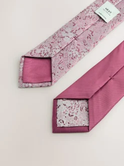 Stropdassen En Pochets*Next - 2 stropdassenpakket Roze