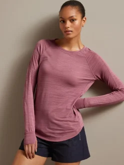 Sportkleding|Next Roze - Actieve lichte top met lange mouwen