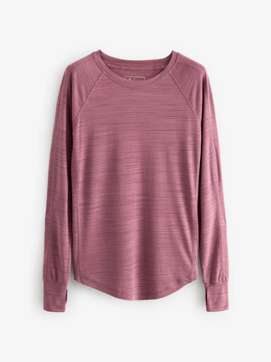 Sportkleding|Next Roze - Actieve lichte top met lange mouwen