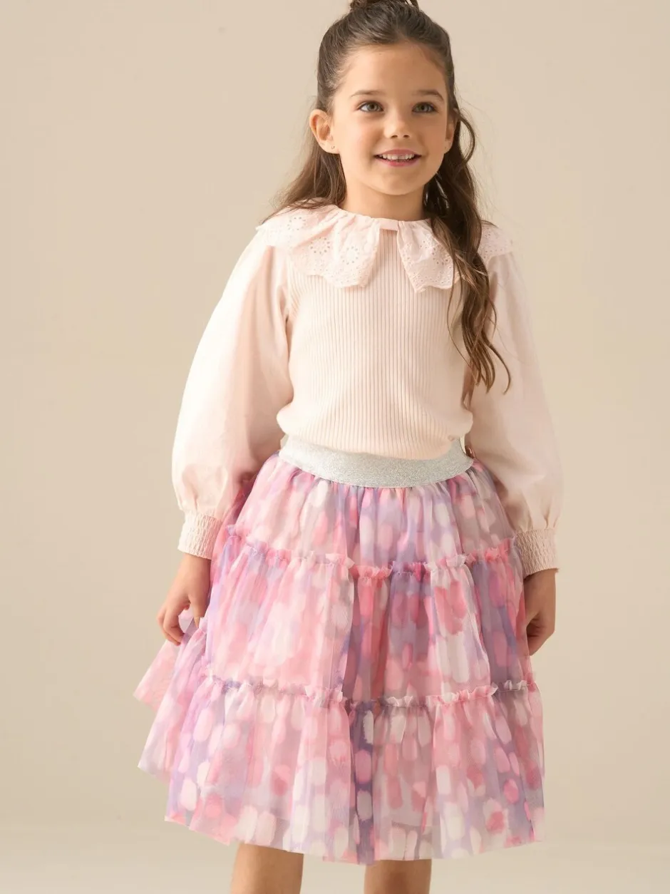 Overhemden En Blouses*Angel & Rocket - Elise Bow Collar Long Sleeve Blouse Roze