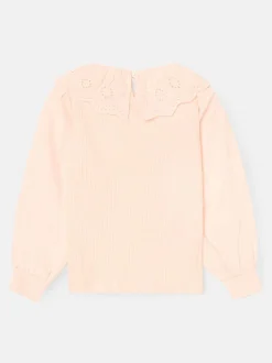 Overhemden En Blouses*Angel & Rocket - Elise Bow Collar Long Sleeve Blouse Roze