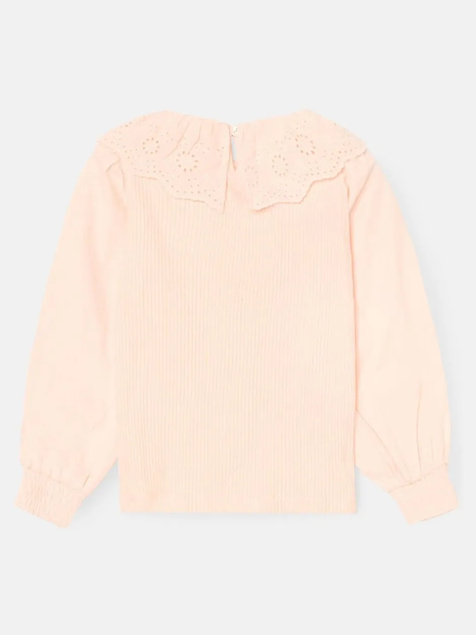 Overhemden En Blouses*Angel & Rocket - Elise Bow Collar Long Sleeve Blouse Roze