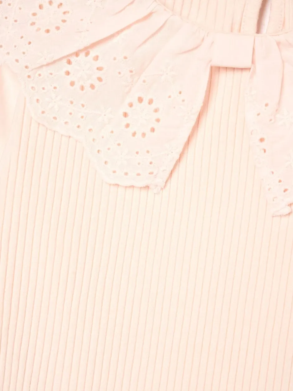 Overhemden En Blouses*Angel & Rocket - Elise Bow Collar Long Sleeve Blouse Roze