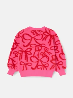 Gebreide Kleding*Angel & Rocket - Livia Bow Eyelash Jumper Roze
