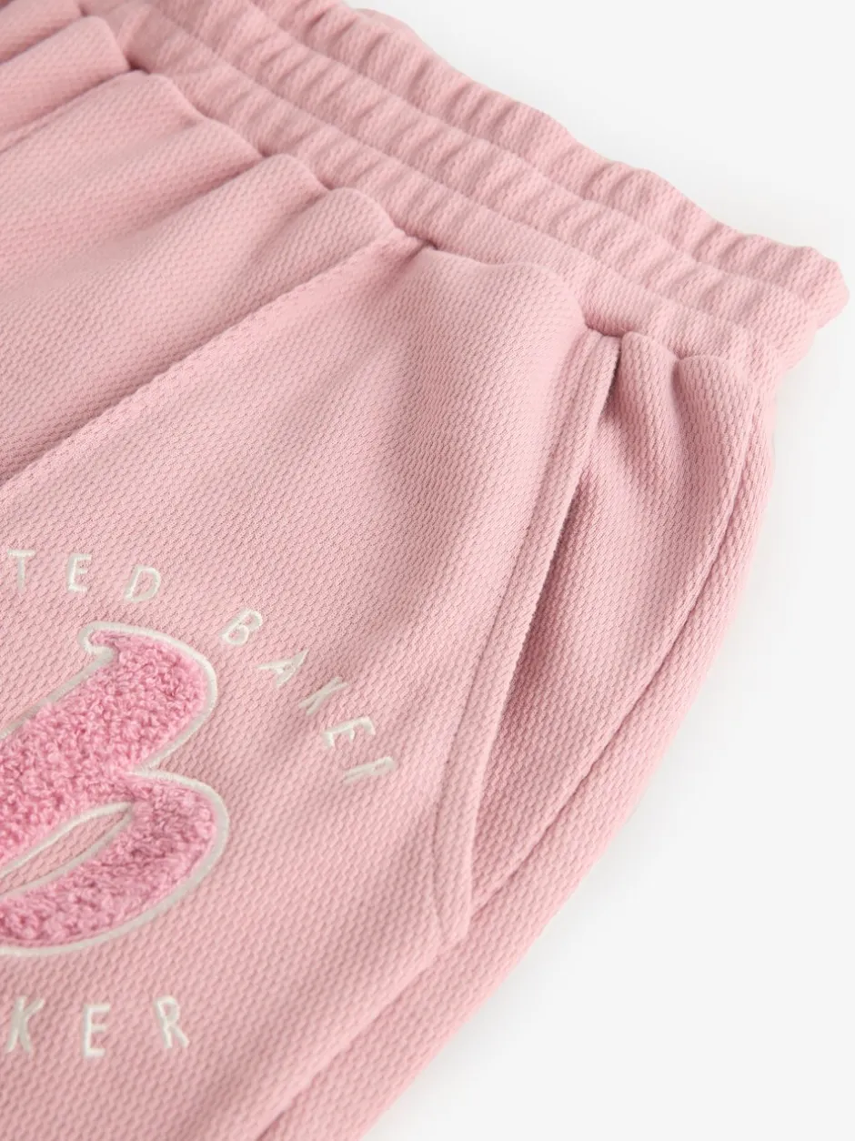 Pyjama's|Loungewear|B by Ted Baker - pyjama's van geborstelde katoenblend met wafelstof Roze