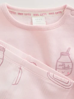 Truien En Breisels|Sweaters En Hoody´S|Next - Baby Sweatshirt and Leggings 2 Piece Set (0mths-2yrs) Roze