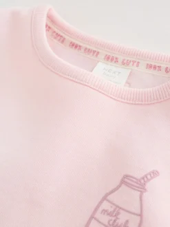 Truien En Breisels|Sweaters En Hoody´S|Next - Baby Sweatshirt and Leggings 2 Piece Set (0mths-2yrs) Roze