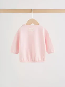 Truien En Breisels|Sweaters En Hoody´S|Next - Baby Sweatshirt and Leggings 2 Piece Set (0mths-2yrs) Roze