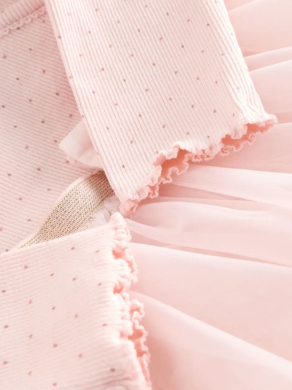 Gelegenheidskleding|Jurken*Next Roze - Babyjurk met lange mouwen en tutu (0mnd-2jr)