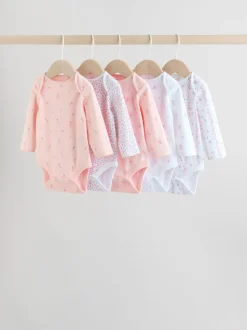 Rompertjes En Hemdjes|Next Roze - Babyrompertjes met lange mouwen