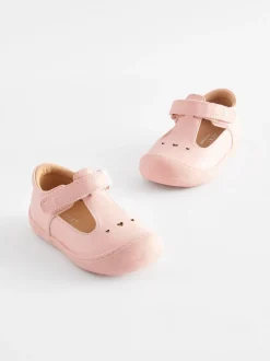 Babyschoenen|Next - Babyslofjes met T-bandje Roze