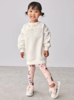 Sweaters En Hoody´S|Baker by Ted Baker - 2 -delige lange sweatset met strik en bloemenleggings Roze