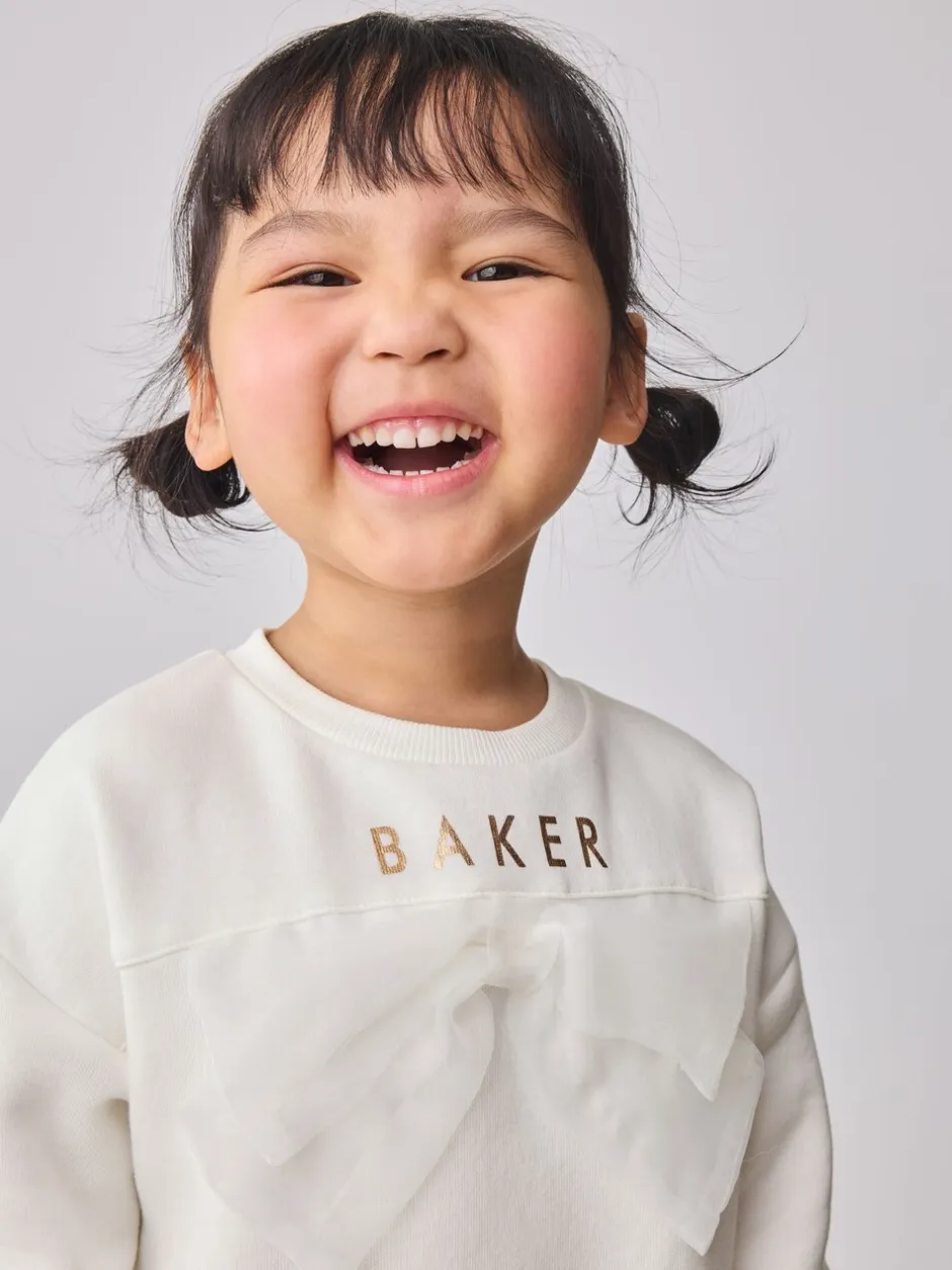 Sweaters En Hoody´S|Baker by Ted Baker - 2 -delige lange sweatset met strik en bloemenleggings Roze