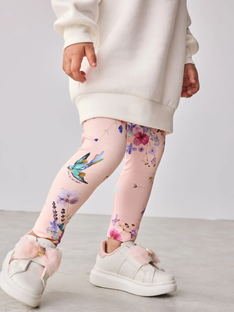 Sweaters En Hoody´S|Baker by Ted Baker - 2 -delige lange sweatset met strik en bloemenleggings Roze