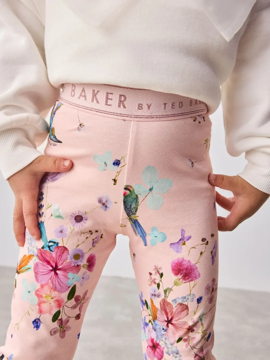 Sweaters En Hoody´S|Baker by Ted Baker - 2 -delige lange sweatset met strik en bloemenleggings Roze