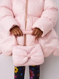Jassen, Jacks En Kinderwagenpakjes|Schoolkleding*Baker by Ted Baker - Regenbestendige gewatteerde jas met geschulpte rand en afneembare tas Roze