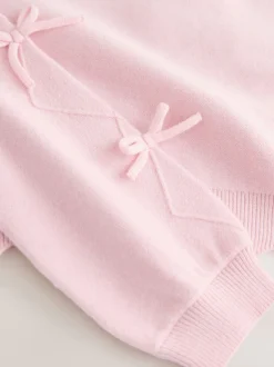 Gebreide Kleding*Baker by Ted Baker - Bow Sleeve Scallop Edge Cardigan Roze