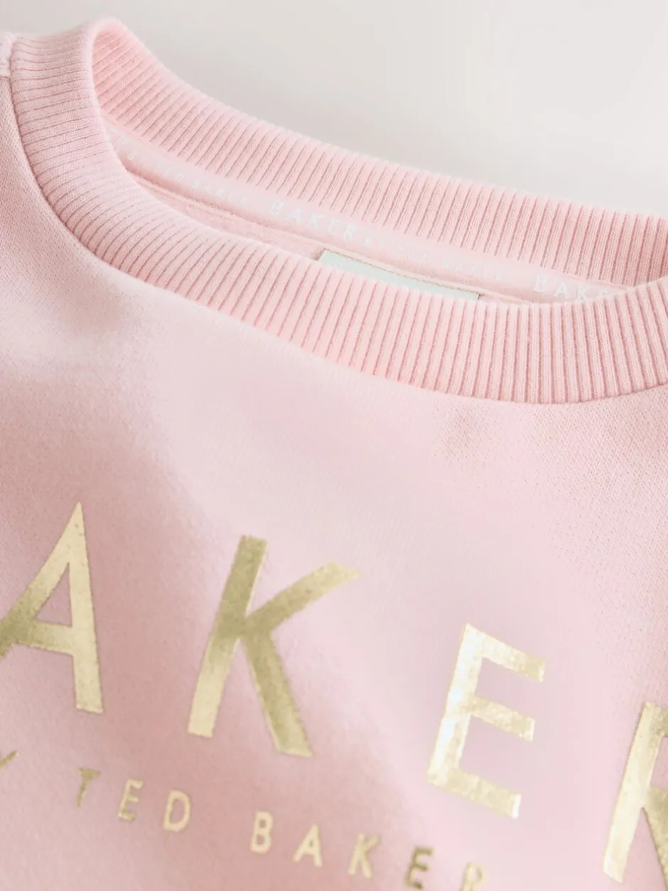 Sweaters En Hoody´S|Baker by Ted Baker - Blue 2 Piece Side Bow Detail Sweat & Joggers Set Roze