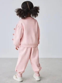 Sweaters En Hoody´S|Baker by Ted Baker - Blue 2 Piece Side Bow Detail Sweat & Joggers Set Roze