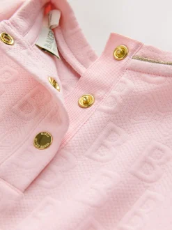 Jurken*Baker by Ted Baker - Jacquard jurk met reliëf en mesh zoom Roze