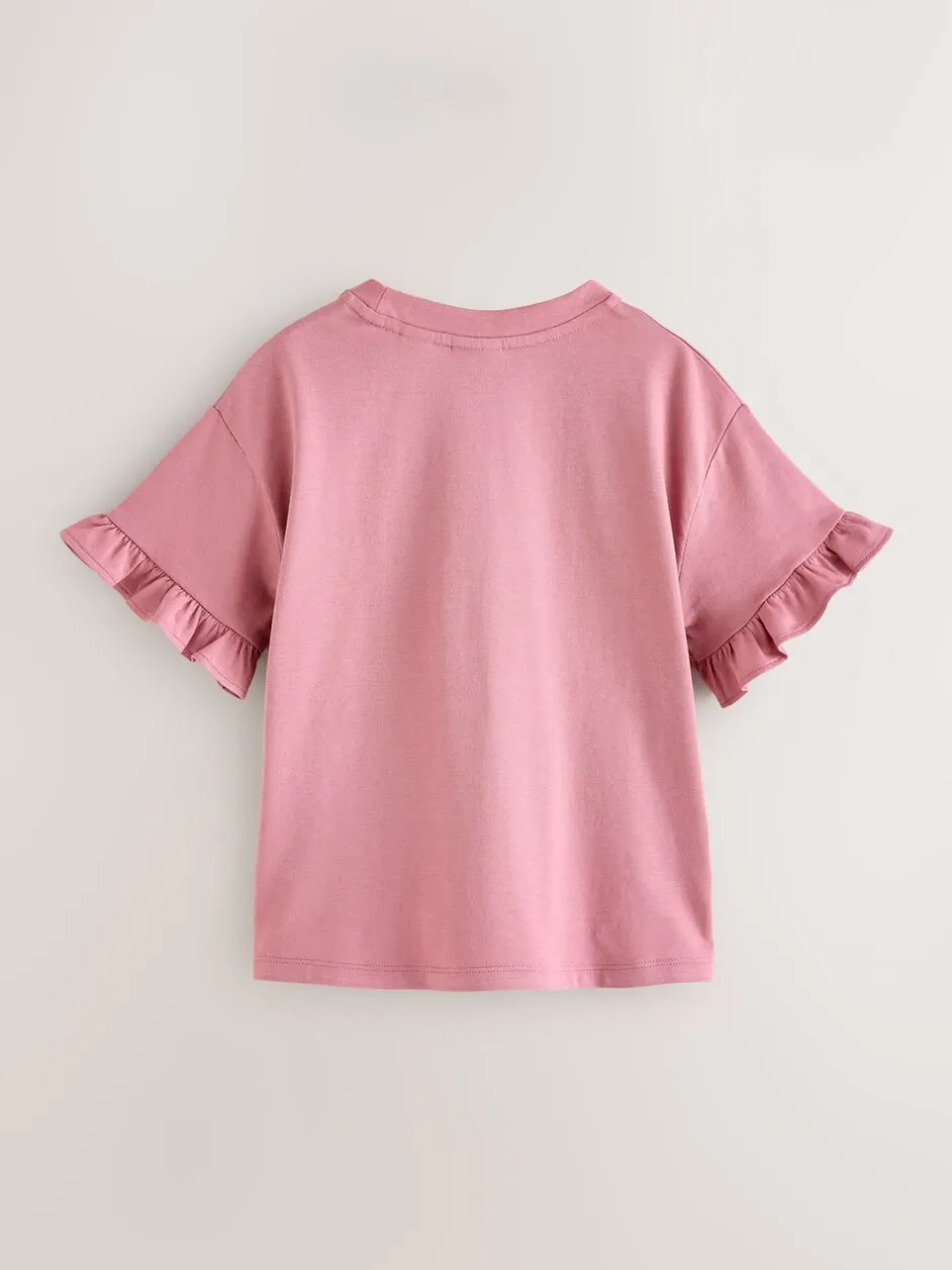T-Shirts*Baker by Ted Baker Roze - 3 Pack Boxy Fit Frill Graphic Printed T-Shirts