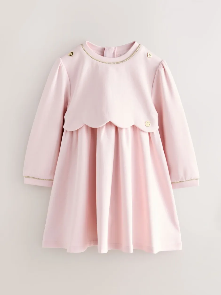 Gelegenheidskleding|Jurken*Baker by Ted Baker - Ponte-jurk met gegolfde rand Roze
