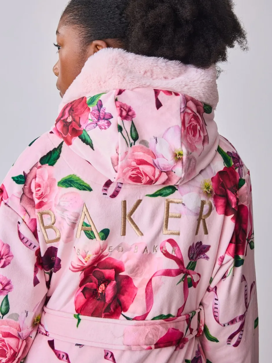 Kamerjassen*Baker by Ted Baker - All Over Floral Print Robe Roze