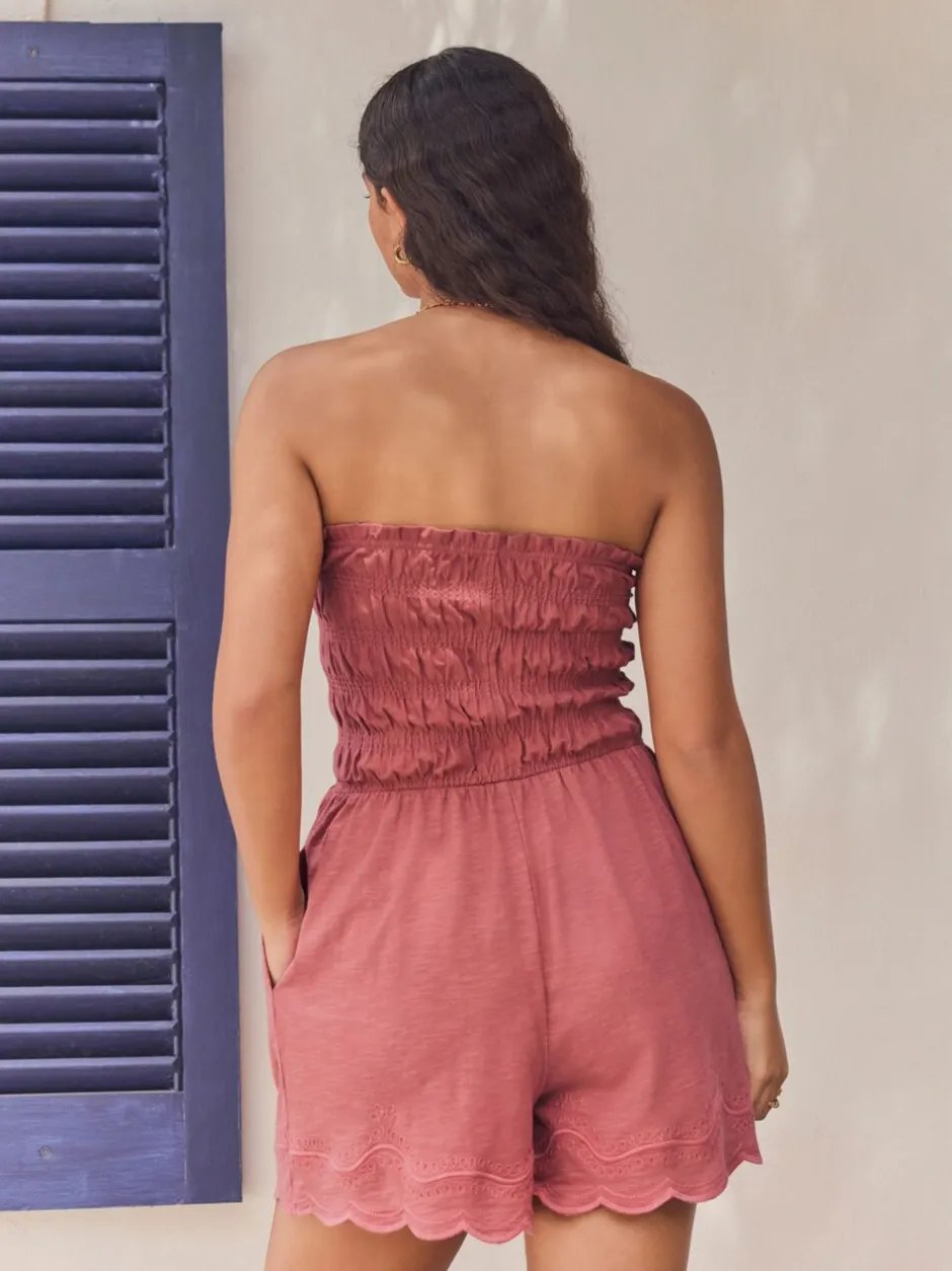 Jumpsuits En Playsuits|Next - Bandeau playsuit met plooien Roze
