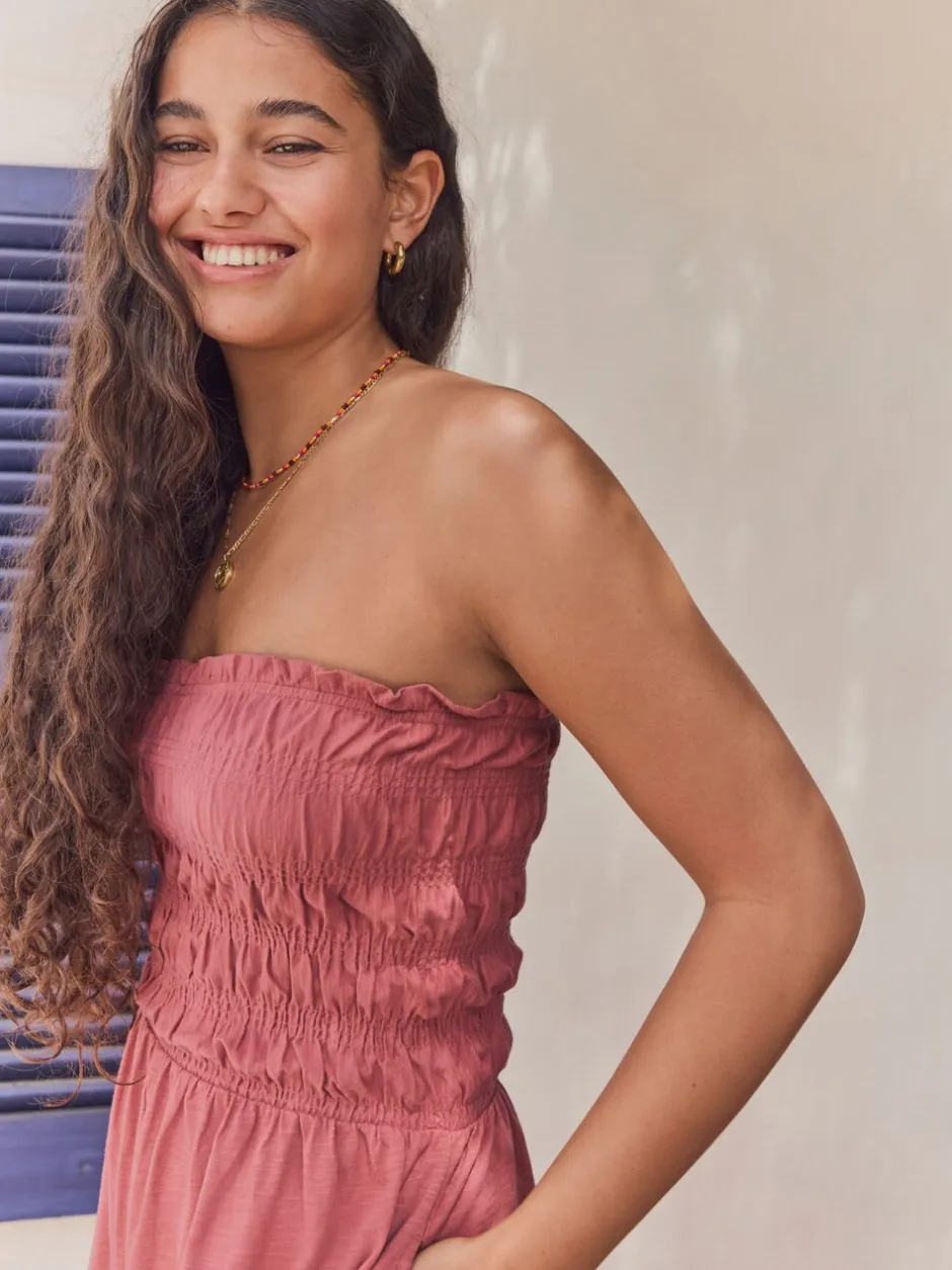 Jumpsuits En Playsuits|Next - Bandeau playsuit met plooien Roze