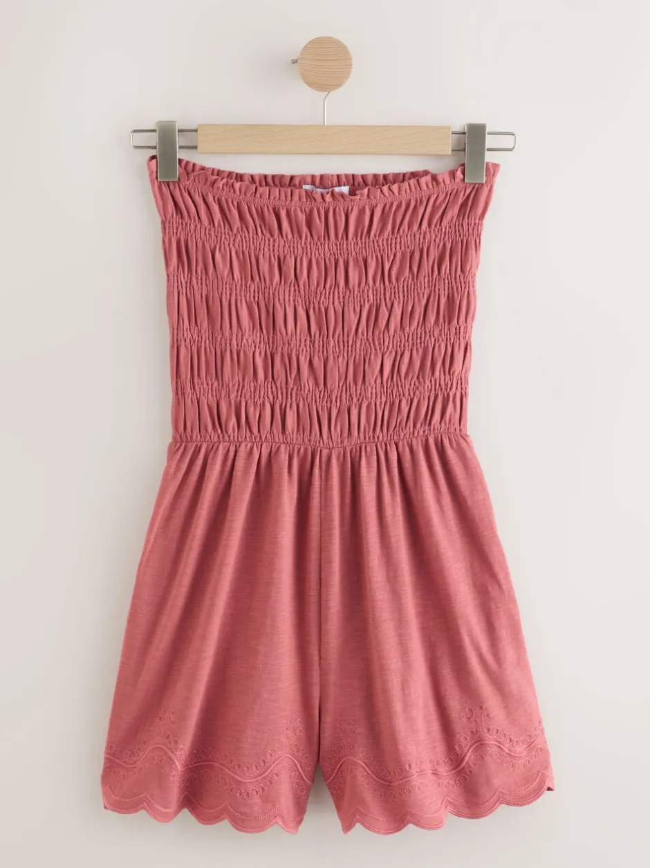 Jumpsuits En Playsuits|Next - Bandeau playsuit met plooien Roze