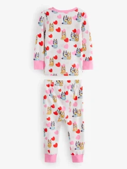 Nachtkleding En Pyjama's|Pyjama's*Next Roze - Bluey Knusse pyjama's met lange mouwen van 100% katoen, 2 verpakking (12mnd-8jr)